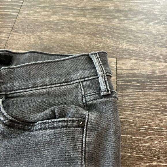 GUC Mother The Rascal Ankle Snippet Jeans 27 Dear Mr. Black Cropped Slim Raw Hem - Picture 13 of 15